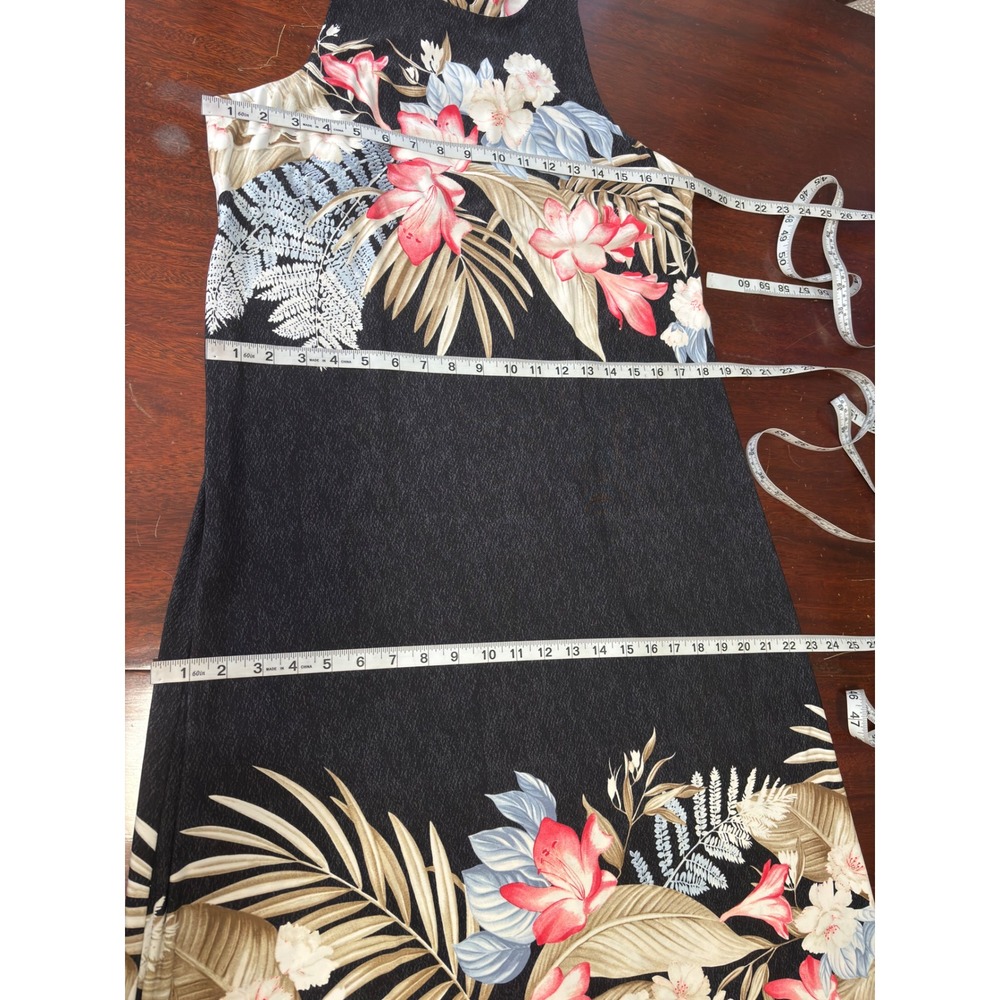 Tommy Bahama Tropical Floral Maxi Dress Large Coastal Resortwear Stretch Knit - Picture 6 of 8